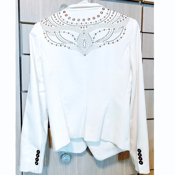 Zara Jackets & Blazers - Zara embellished white blazer